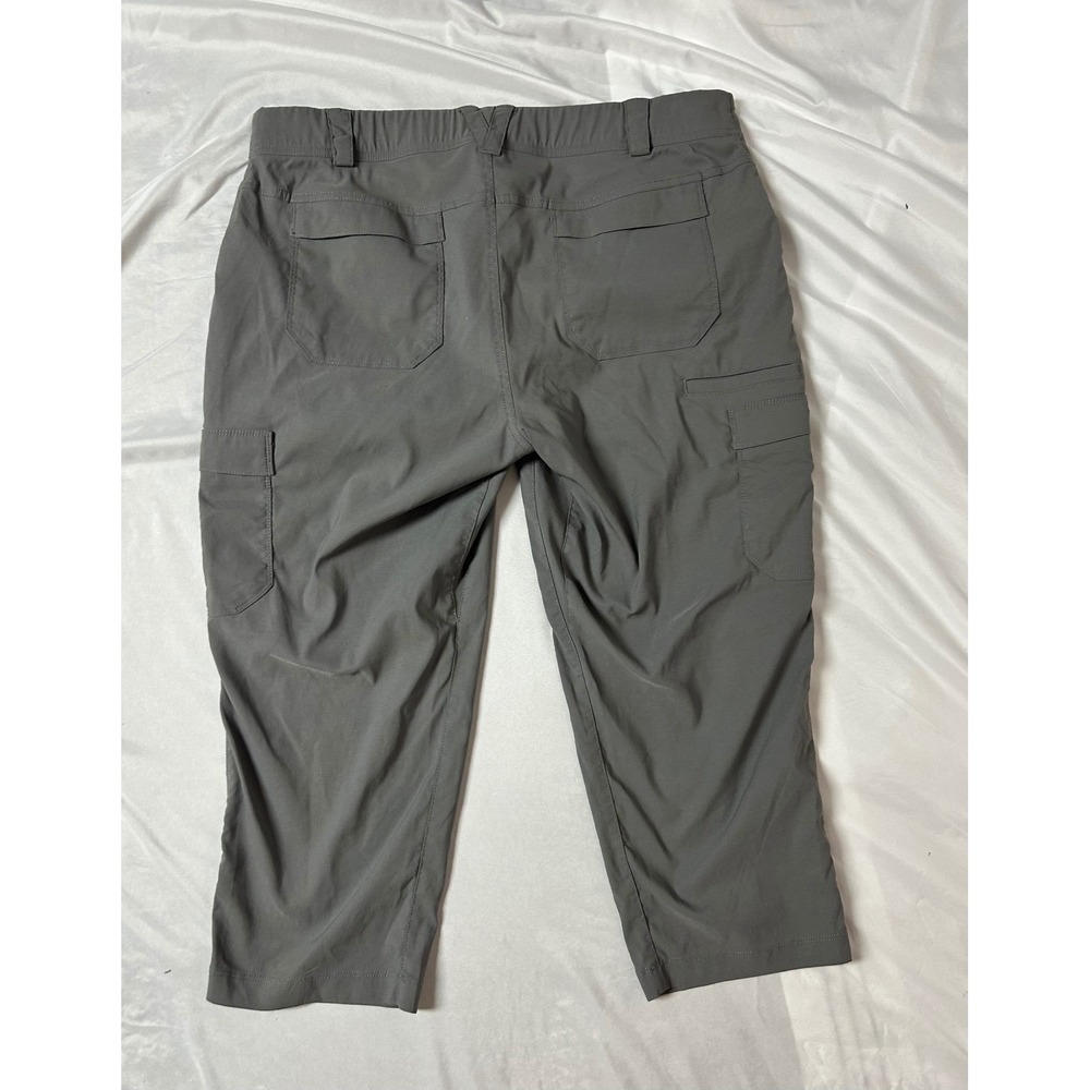 Duluth Trading Co Womens 16 Gray Dry on the Fly Cargo Crop Pants Hiking Outdoor - Picture 5 of 16